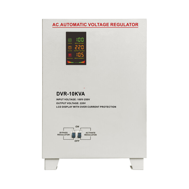 مرحلة واحدة 10KVA المدخلات 100-250 فولت الناتج 220 فولت التيار المتناوب التلقائي الجهد المنظم استقرار AVR