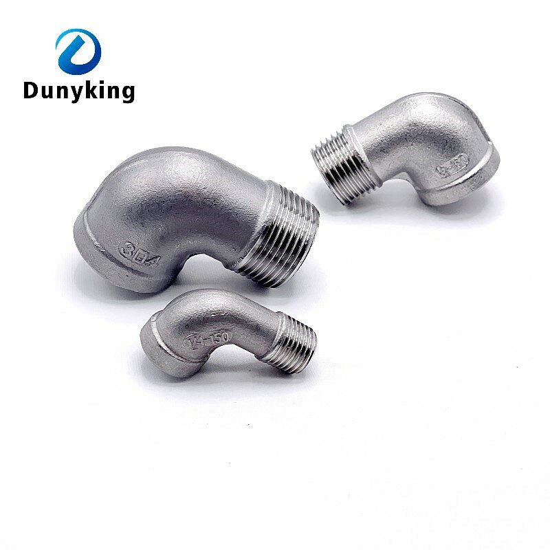 1/8" 1/4" 3/8" 1/2" 3/4" 1" Female x Male Thread Street Elbow 90 Degree Angled SS 304 Stainless Steel Pipe Fitting Connectors