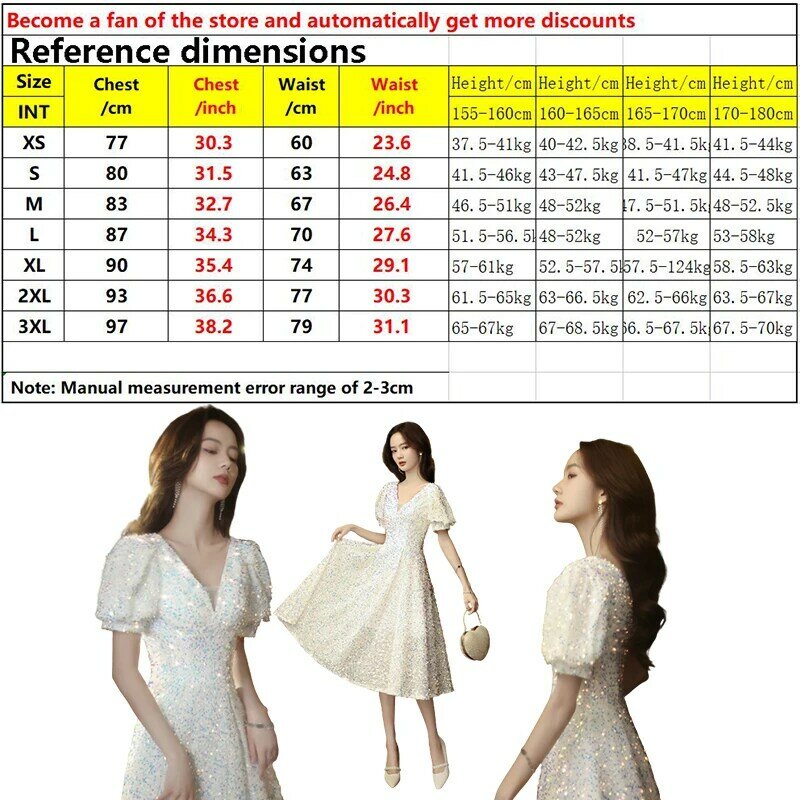 2024 New Birthday Prom Party Dress Feminine Sexy Elegance High End Banquet Party White Fashion Sequins Summer Dress