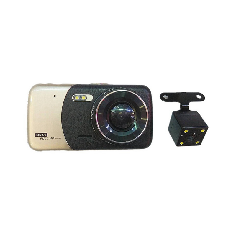 عدسة مزدوجة كاميرا سيارة DVR كاميرا الفيديو ، 4 بوصة ، كامل HD ، 1080P ، للرؤية الليلية ، اندفاعة كام ، مسجل وقوف السيارات ، مسجل الفيديو