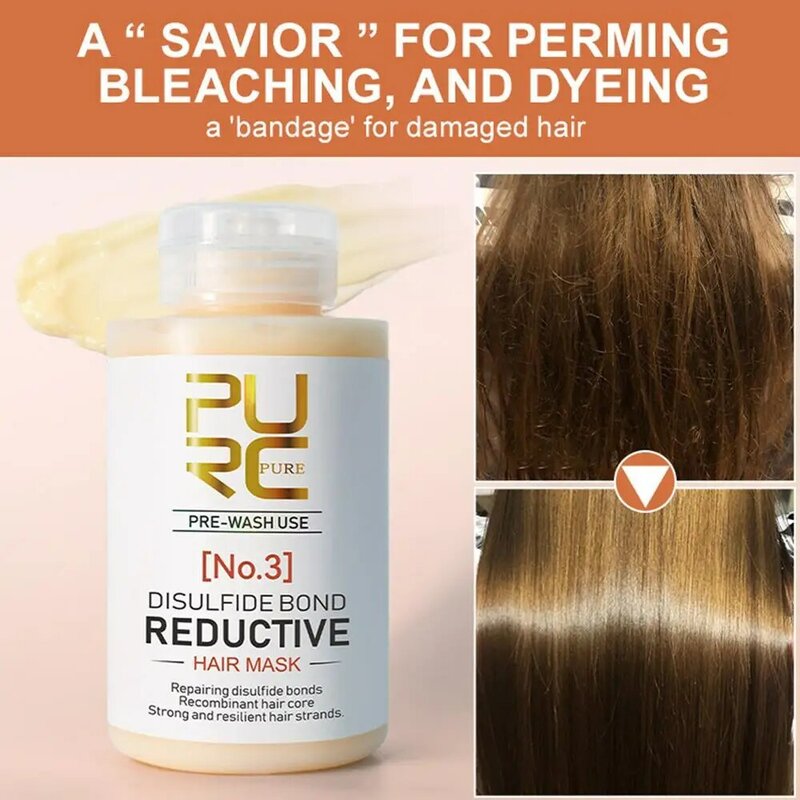 Purc Hair disolfuro Bond Repair 100g crespo danneggiato cura dei capelli cheratina previene la perdita liscia trattamento di rottura S Hai U5d3