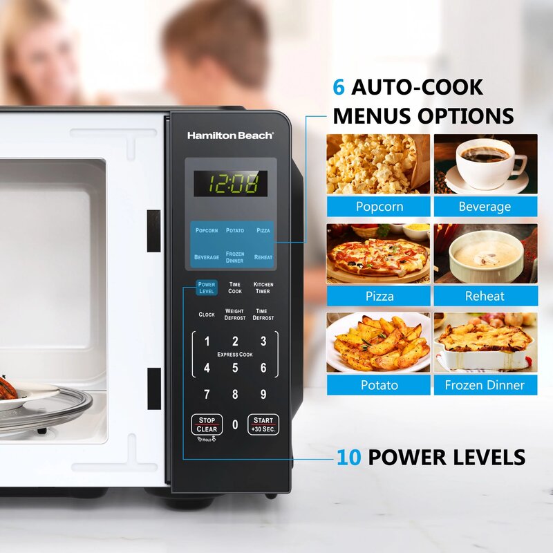 Oven Microwave meja 900 Watt baja tahan karat baru
