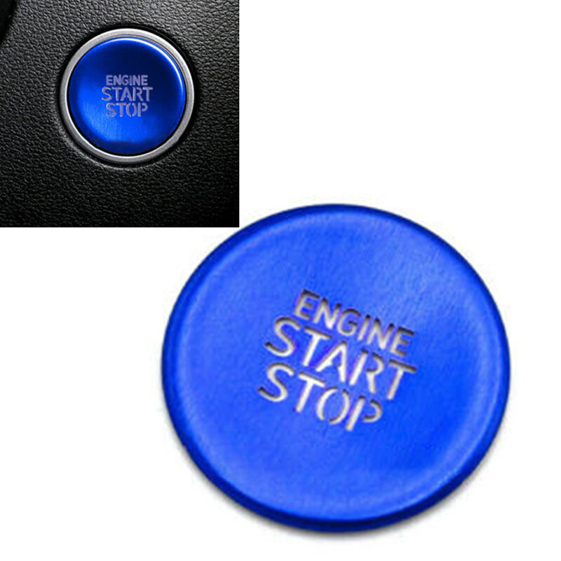 1Pcs High Quality Start Stop Button Switch Cover Engine Part High Quality Replacement Part Strong Corrosion Resistance Blue