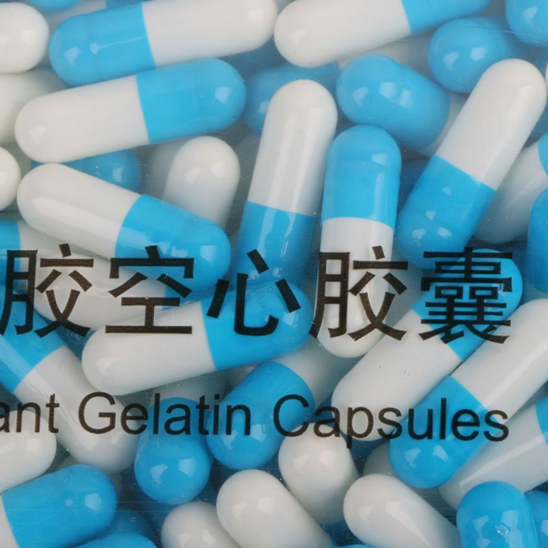 Cápsulas gelatina vacías Tamaño 0 Cápsulas gel 1000 unidades para cápsulas pastillas Gel vacío