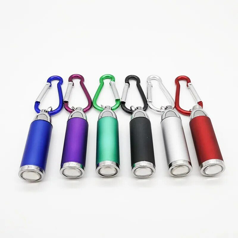 Mini Keychain Flashlight Portable Telescopic Zoom Torches Light Multi-function Lamp Camping Flashlights 6 Colors