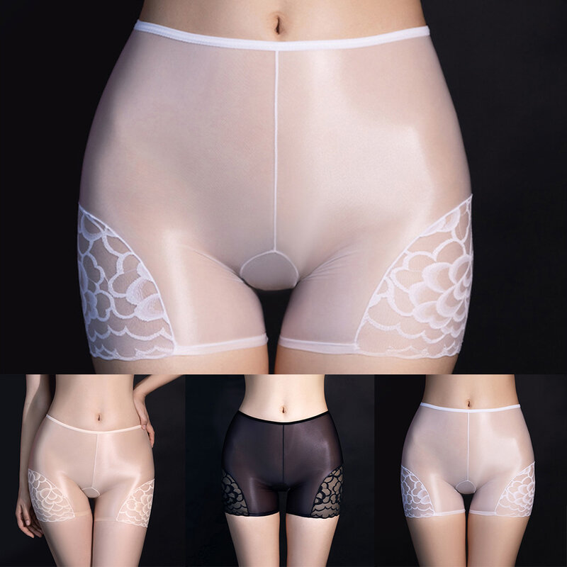 Bóxer Sexy de Color sólido, pantalones cortos transparentes, ropa interior, 2023