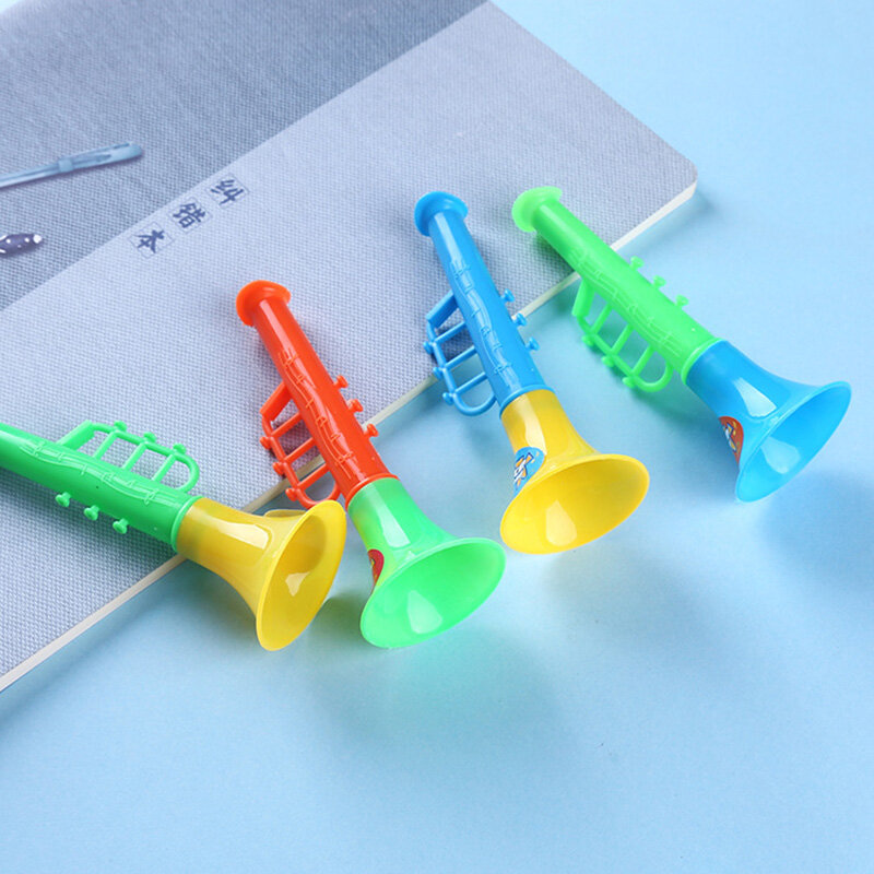 Mini trompeta de soplado colorido para niños, 5 piezas, fiesta de cumpleaños, Baby Shower, juguetes de regalo, Navidad, Carnaval, premios