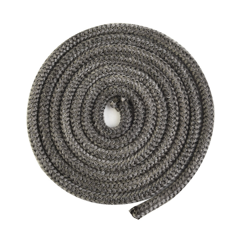 Segel tali serat kaca rumah hitam kualitas tinggi 1 buah 6/8mm segel pintu serat kaca elastis tali pencegahan api