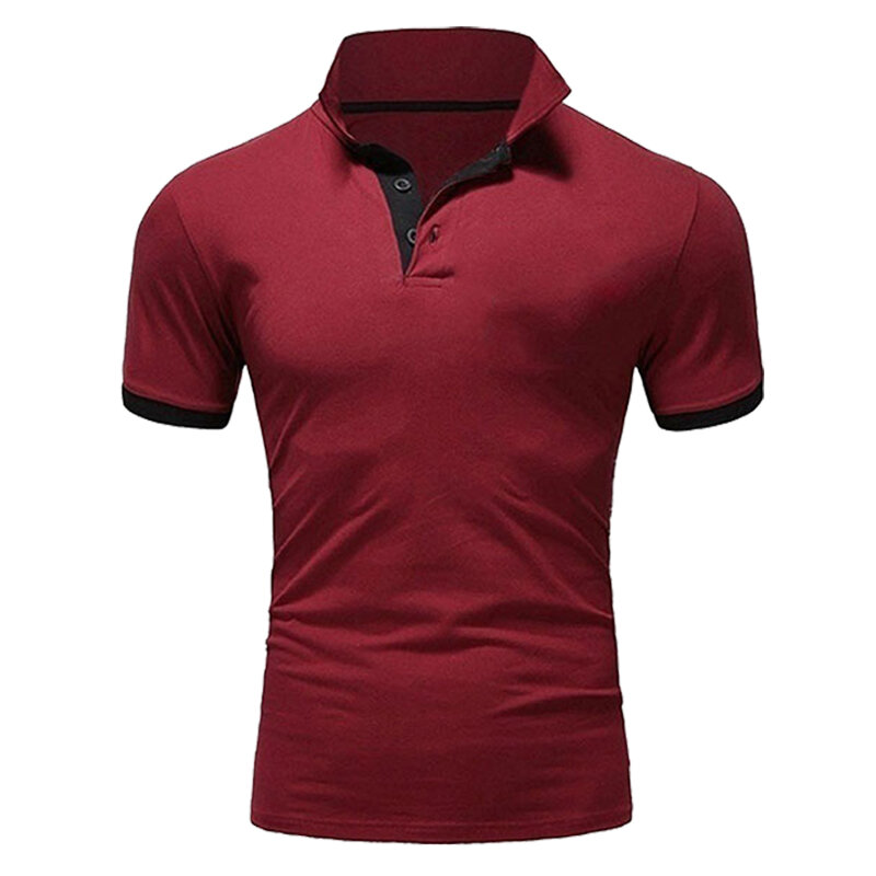 2023 hot summer casual polo shirt men's Slim casual business short-sleeved T-shirt