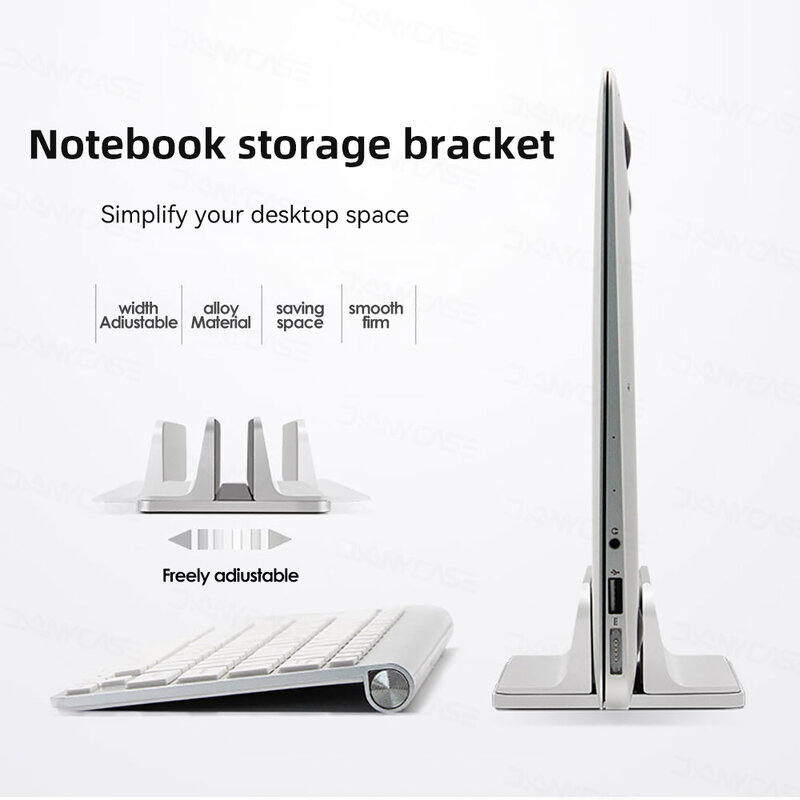 Soporte Vertical para ordenador portátil, base de aluminio con tamaño ajustable, para Macbook Air Pro 13 15 16