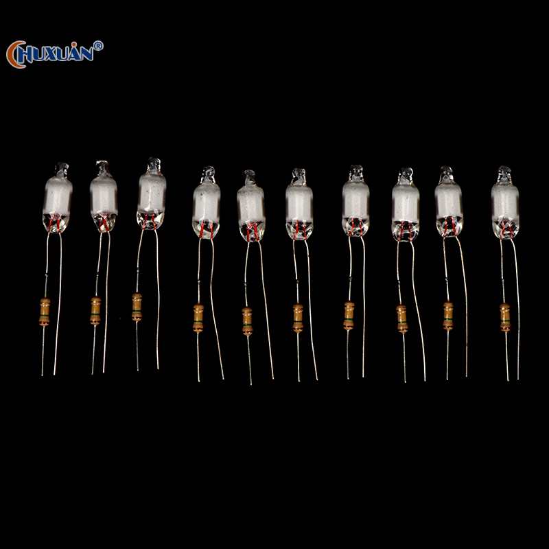 10Pcs Neon Light Bulbs 6*13mm Mini Neon Light Indicator With Resistor 220V Red/Blue/Green Accessories