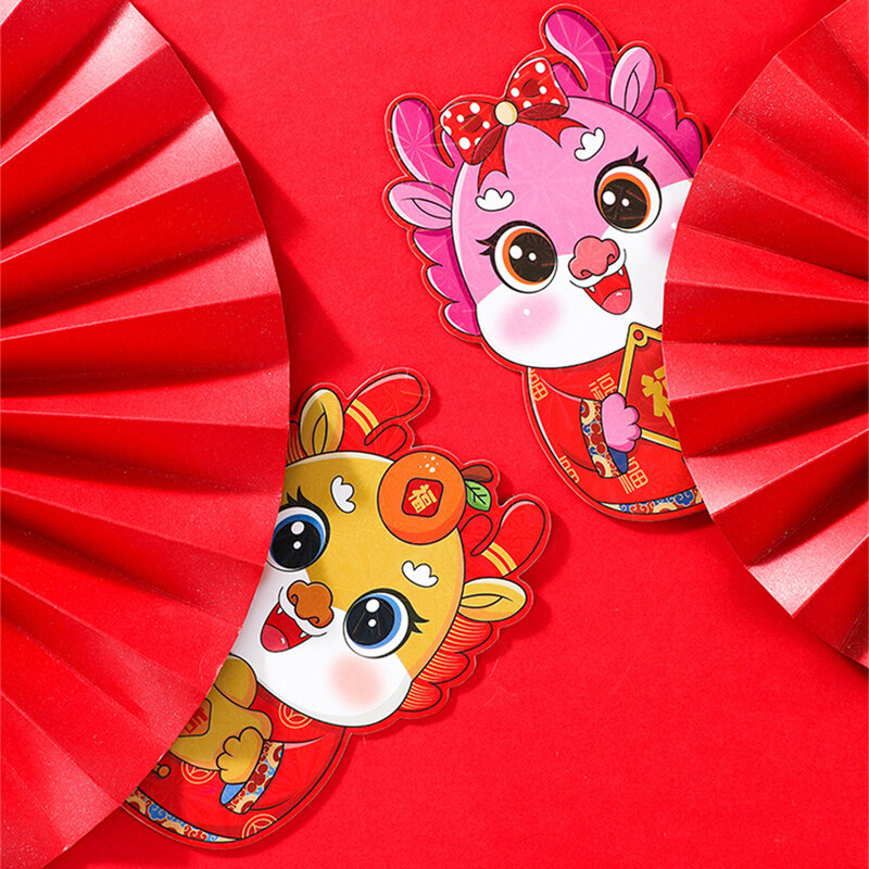Cozy Spring Festival Red Packet Color Stacking Process New Years Gift Convenient Colorful Red Envelope No Need To Use Glue