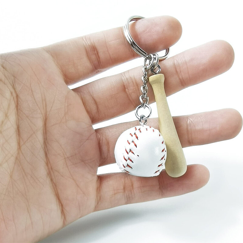 Fácil de transportar saco jóias pingente, amplamente utilizado chaveiro, decoração de beisebol, esportes charme anel, artigos esportivos, 24pcs