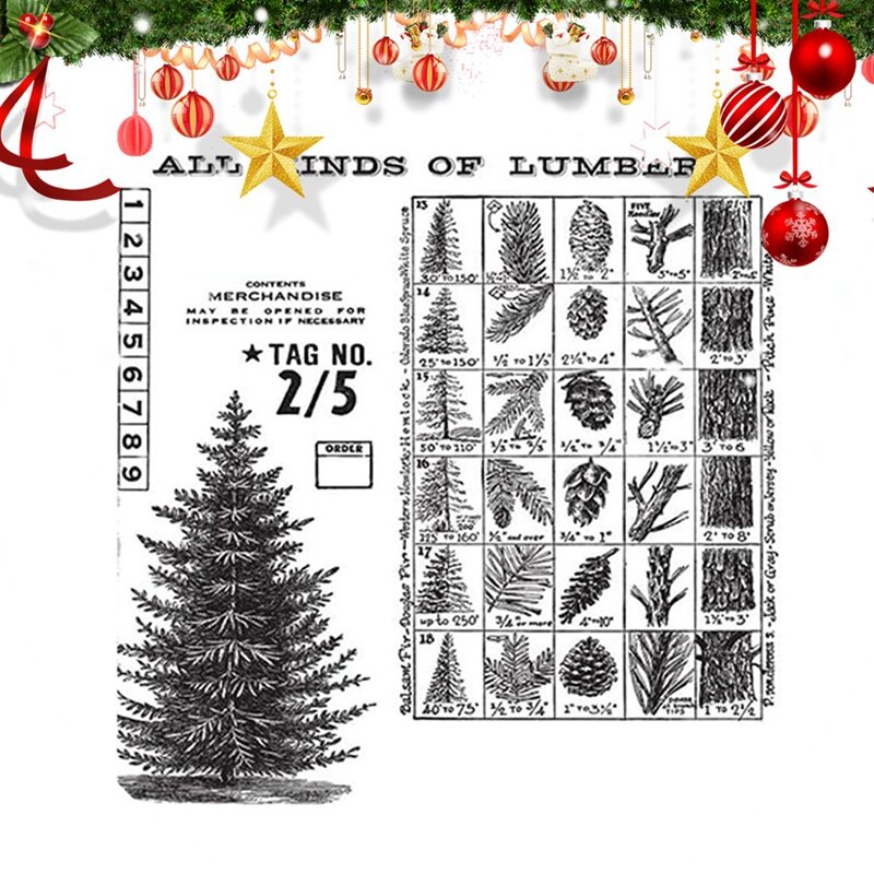 Winter Woodland Cling Stamp Set - Mesh Storage Bag Durable High Guality Easy To Use