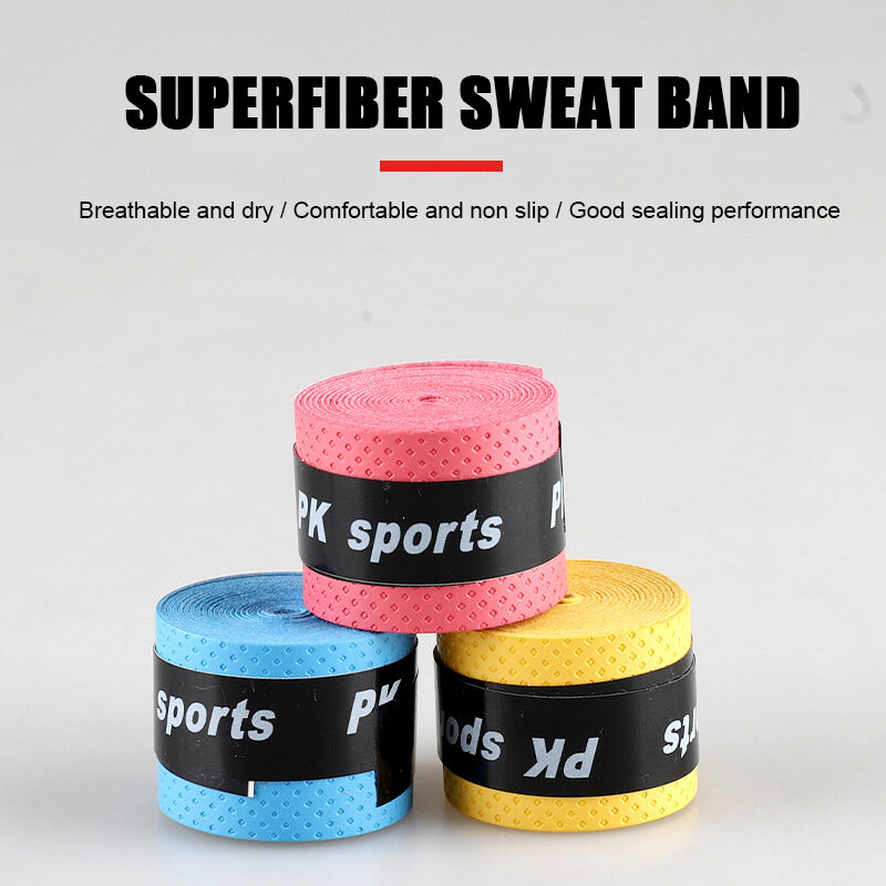 New 1pc Badminton Racket Hand Adhesive Sweat Band, Anti Slip Fishing Rod Sweat Band, Tennis Racket Sweat Band