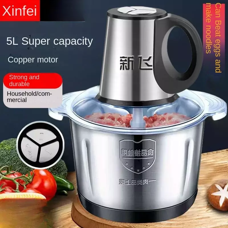 Hachoir à viande Xinfei 220V, machine électrique multifonctionnelle entièrement automatique, dermaker d'affiliation à légumes et machine de cuisson