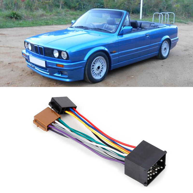 Adattatore per autoradio cavo per cablaggio Stereo spina ISO adatto per BMW E36 E46 E39
