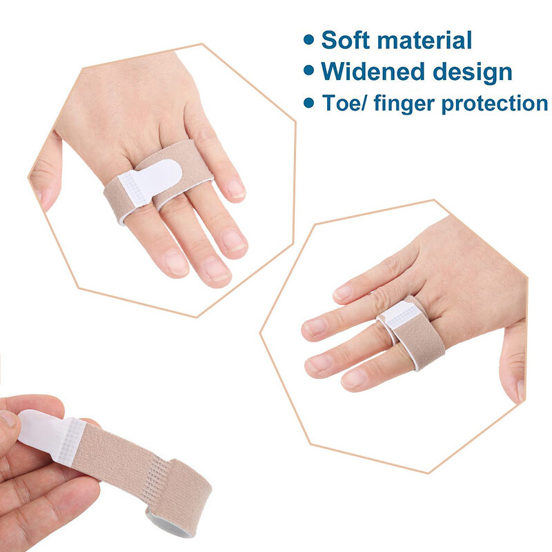 Pexmen 1/2/5/10Pcs Hammer Toe Wraps Toe Corrector Protector Toe Splints for Overlapping Crooked Curled Broken and Bent Toes