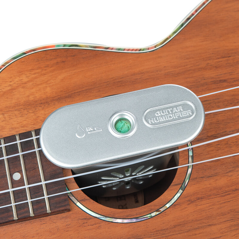 Humidificador de agujeros de sonido para guitarra acústica, depósito de humedad para guitarra de madera