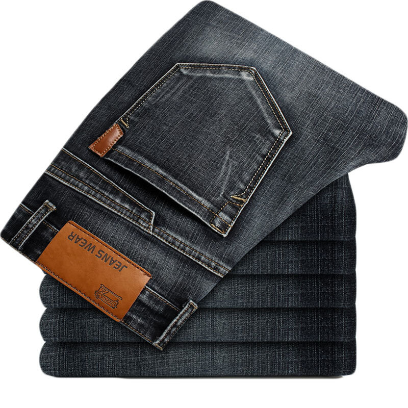 Męskie Super jeansy ze streczem na jesień i zimę: modne, smukłe, proste i wygodne obcisłe dżinsy rurki Traf Homme workowate dżinsy