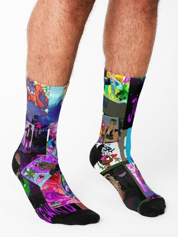 Juice Wrld-calcetines con diseño de portada de álbum para mujer, medias antideslizantes esenciales para regalos de Navidad, medias en movimiento para niño