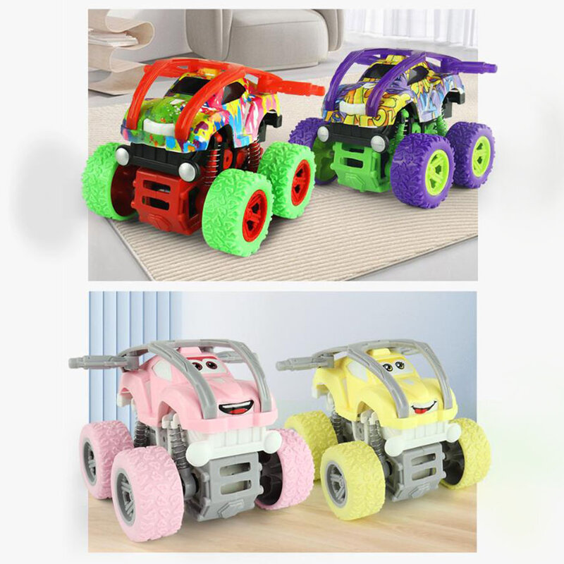 Modelo de vehículo todoterreno giratorio de acrobacias inercial para niños, tracción en las cuatro ruedas, resistente a caídas, juguetes para niños y niñas