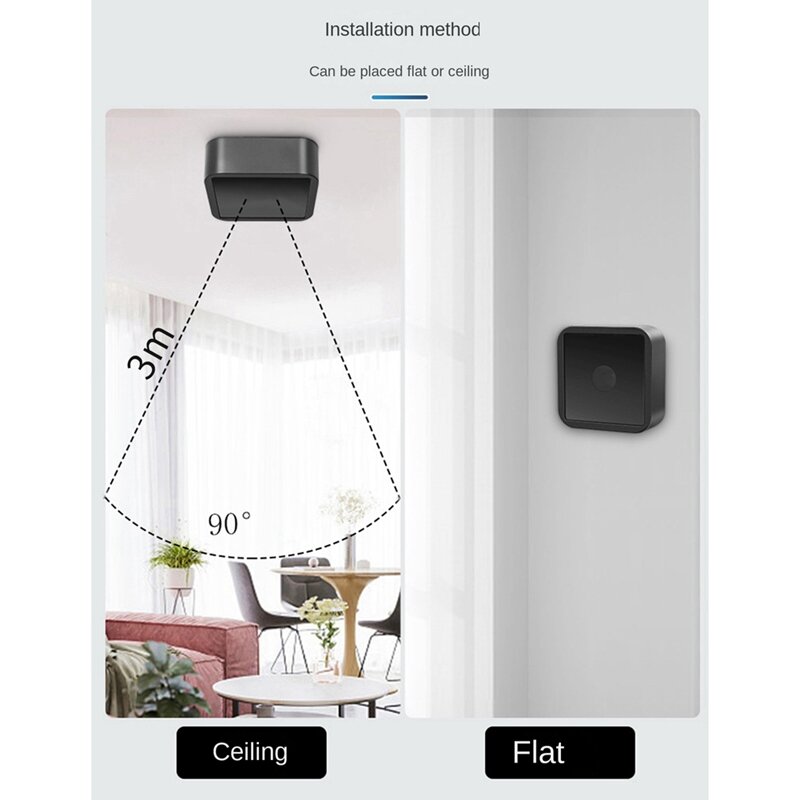 Sensor de presencia humana inteligente Wifi, detección de Radar de onda milimétrica, Sensor de movimiento PIR, apto para el hogar y la Oficina