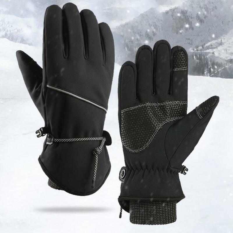Wiatroszczelne rękawice termiczne rękawiczki do ekranu dotykowego zimowe rękawice rowerowe z wodoodporną pluszowa podszewka wiatroszczelną konstrukcją termiczną