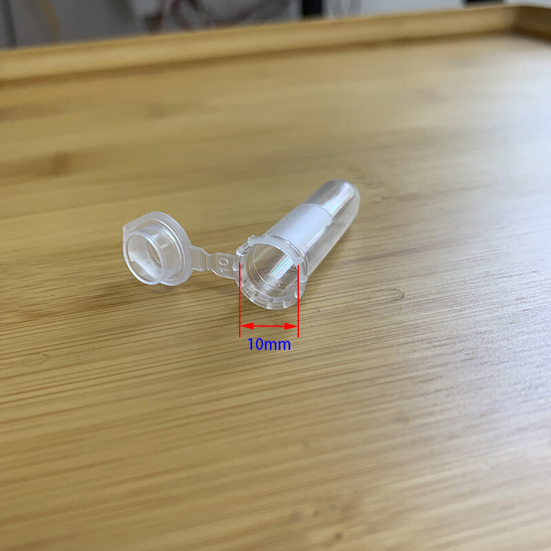 50 buah/Set 2ML peralatan percobaan ilmiah tabung sentrifugal wadah penyimpanan sampel plastik transparan dengan kelulusan