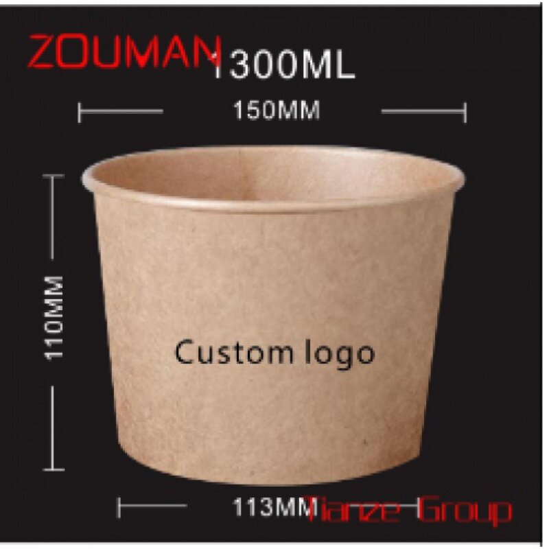 Custom , Custom take away noodle container food packaging ice disposable double wall coffee cups salad food paper bowl with lid