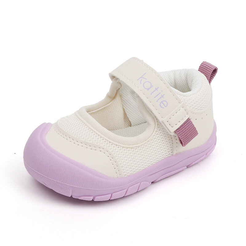 Sepatu jala bayi, sneaker kasual Sol empuk bernafas balita musim semi musim gugur untuk perempuan