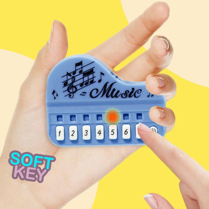 Mini porte-clés de piano électronique avec lumière, clavier de piano électronique multifonctionnel, jouet pour clé, sac à dos, décoration de confrontation