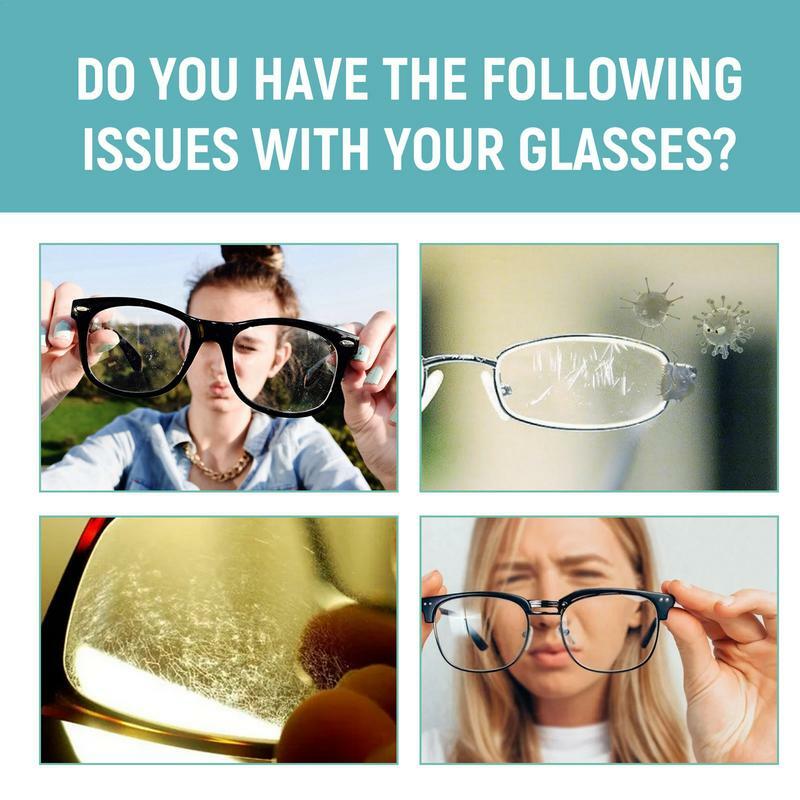 Spray nettoyant pour lentilles de lunettes avec gril, nettoyant pour lentilles de lunettes, kit de pulvérisation pour tous, 100ml