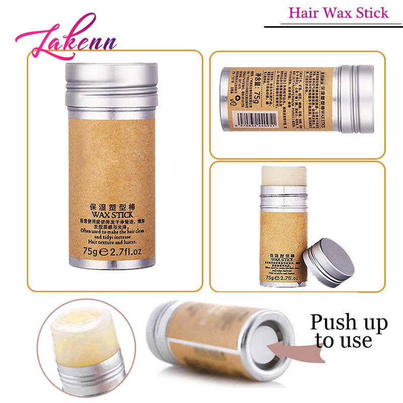 Hair Wax Stick And Brush Styling Wax For Smooth Wigs Slick Stick For Hair Styling Hair Pomade Stick For Flyaways Edge Frizz Hair