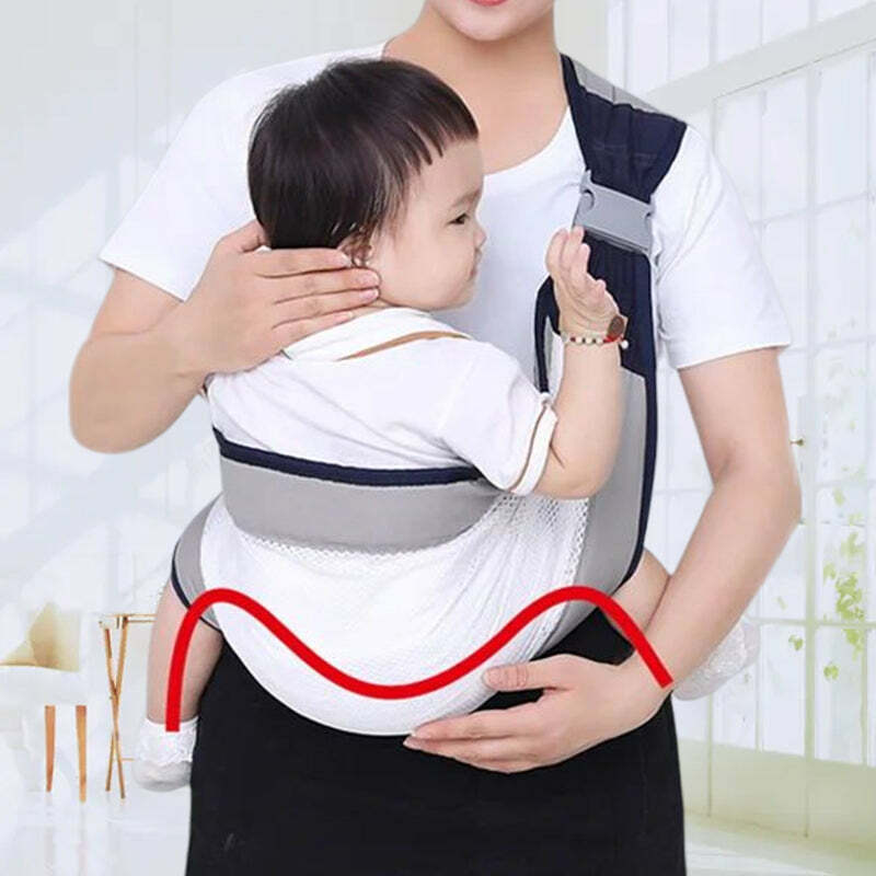 Portabebés ligero con correa de hombro ajustable para bebés, accesorios de viaje multifuncionales para niños pequeños, al aire libre