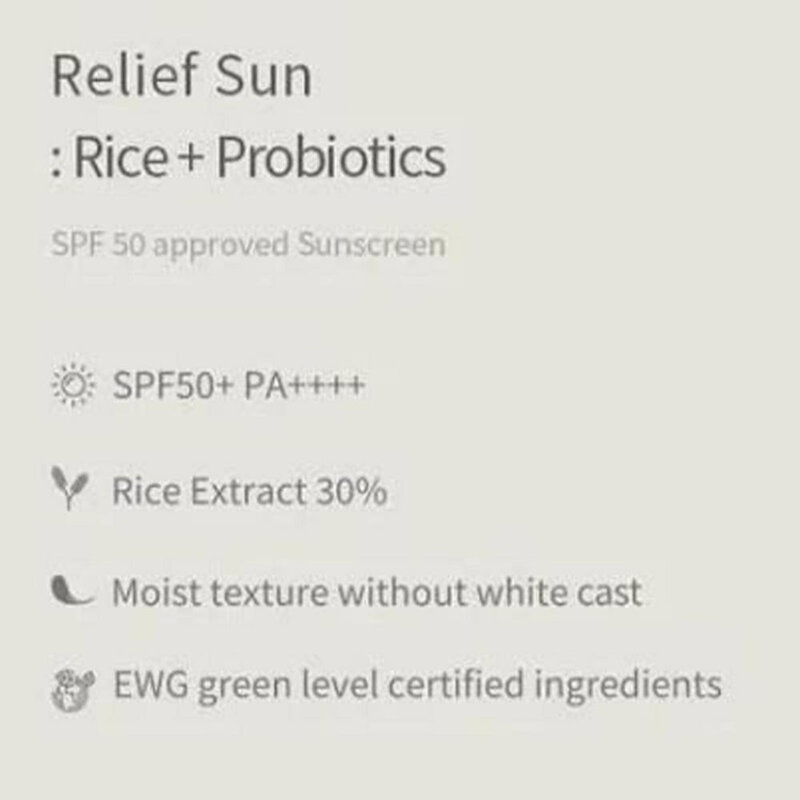 Non-Greasy Rice Probiotic Sunscreen Hydrating Brightening and Nourishing Sunscreen Women's Moisturizing Sun Protection for Face