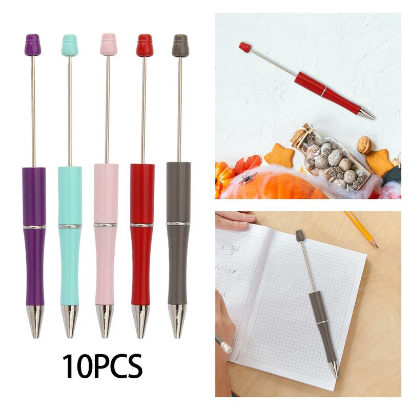 10x Beaded Pen Black Ink Pens Crafting Pens for School Office Students