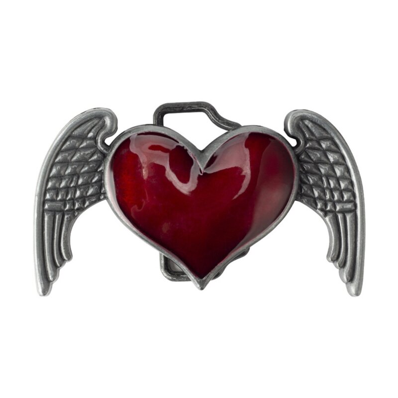 Ethnic Style Carved Heart Shape&Wing Belt Buckle Adult Clothing Accessories Western Style Buckle for DIY Belt Supplies