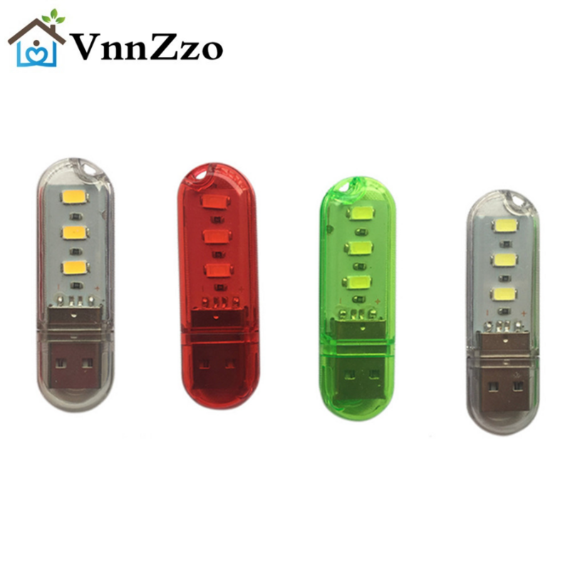 VnnZzo ปลั๊ก USB โคมไฟคอมพิวเตอร์โทรศัพท์มือถือชาร์จ USB ขนาดเล็ก LED Pelindung Mata อ่านไฟกลางคืน