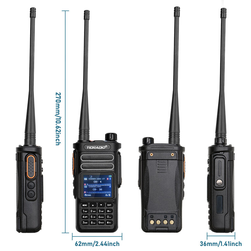 Tidradio td dp738 dmr digitales walkie talkie ham radiosender walkie-talkies profession elles amateur-funkgerät vhf uhf gps 10w