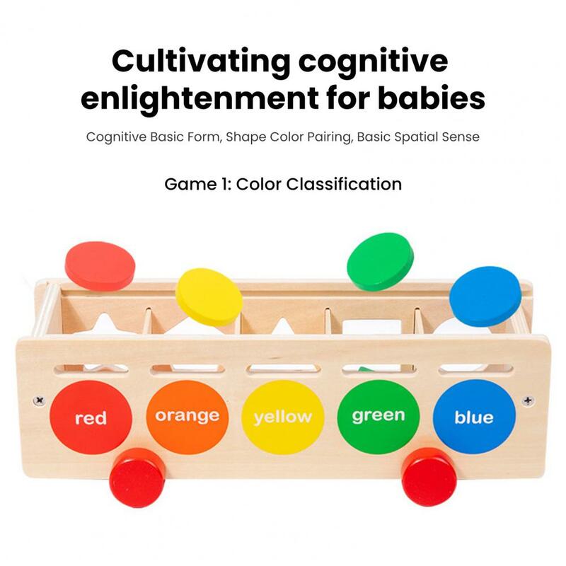 Juguetes educativos para la primera infancia, caja de clasificación con forma de madera, desarrolla habilidades cognitivas para bebés y niños pequeños