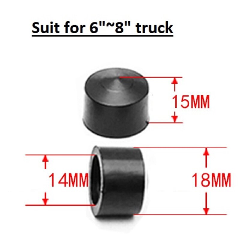 Almohadilla de PU para monopatín de camión, almohadilla de pivote para monopatín de 14mm, 16mm y 18mm, 2 piezas