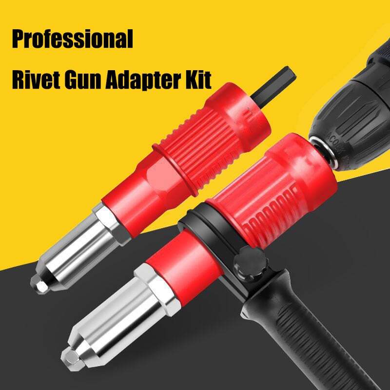 Electric Rivet Gun Conversion Head Professional Pulling Riveting Gun Rivet Drill Head Adapter Kit