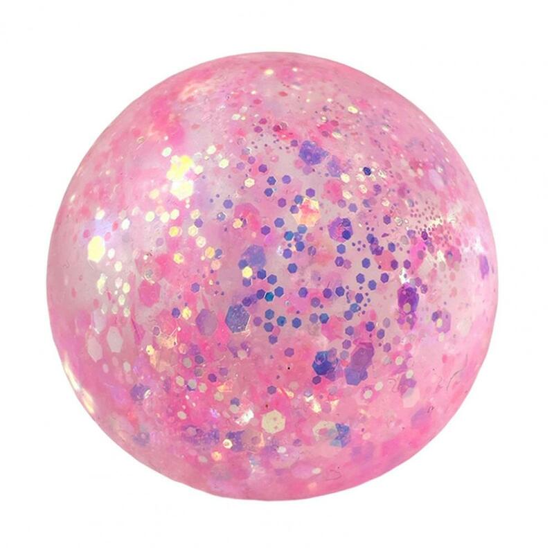 Anti-stress Ball Soft TPR Slow Rebound Sequins Maltose Ball Pinch Toy Stress Relief Elastic Squeezing Colored Ball Decompression