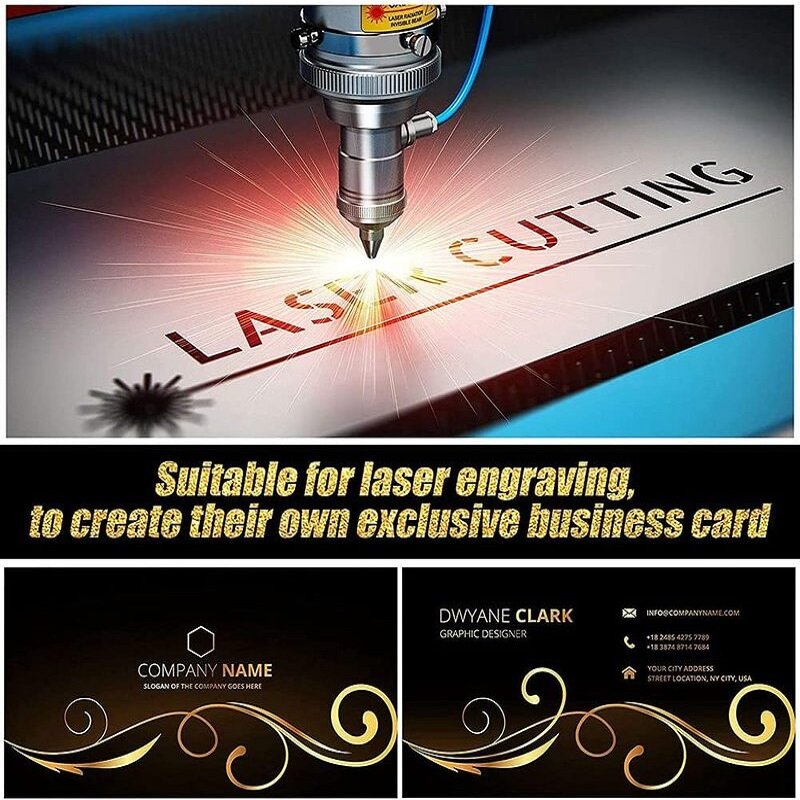Metal Business Cards Color Metal Business Cards Diy Engraving DIY Card Office Supplies Aluminum Blank Laser CNC Engraved Card