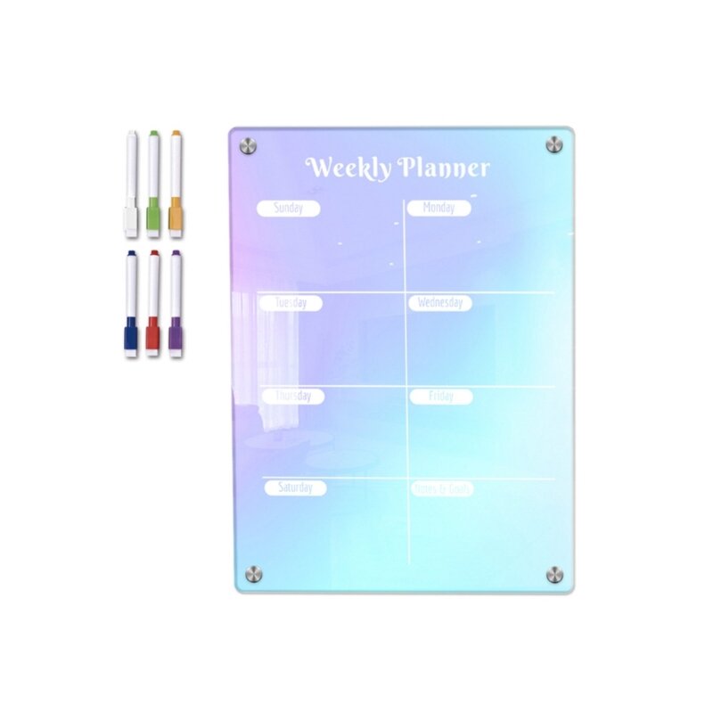 Calendrier magnétique pour réfrigérateur, planificateur hebdomadaire mensuel, tableau blanc, nouveauté 2023
