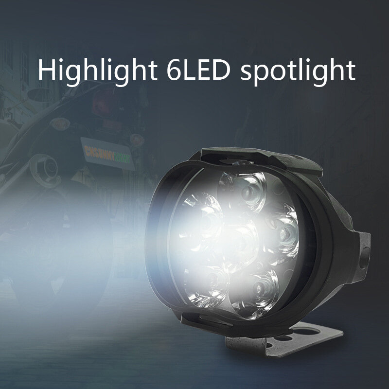6 LED Spotlights LED Driving Light For Motorcycle Spotlights Lamp Vehicle Led Auxiliary Headlight Brightness Electric Car Light