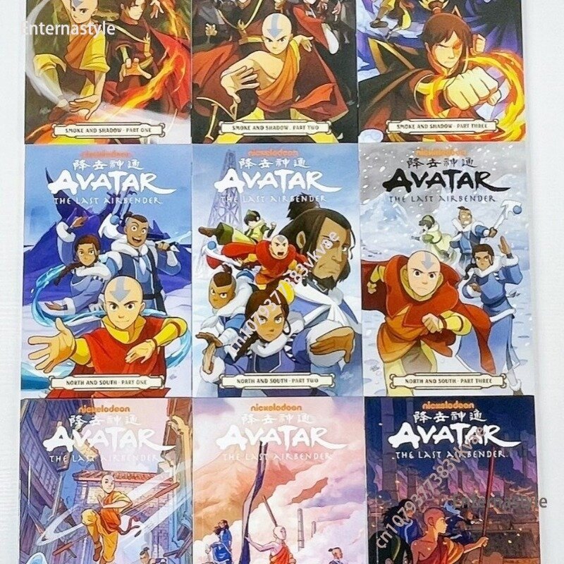 Avatar The Last Airbender stagione 1 nove libri + stagione 2 nove libri libro inglese American Comics Action Comedy Fantasy Story