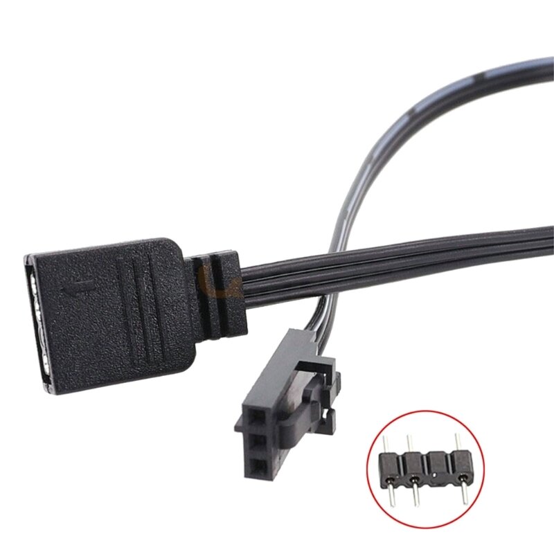 Câble adaptateur ARGB 5V3 broches, parfait pour RGB 4 broches pour connecteur lumière AuraandMSI, livraison directe