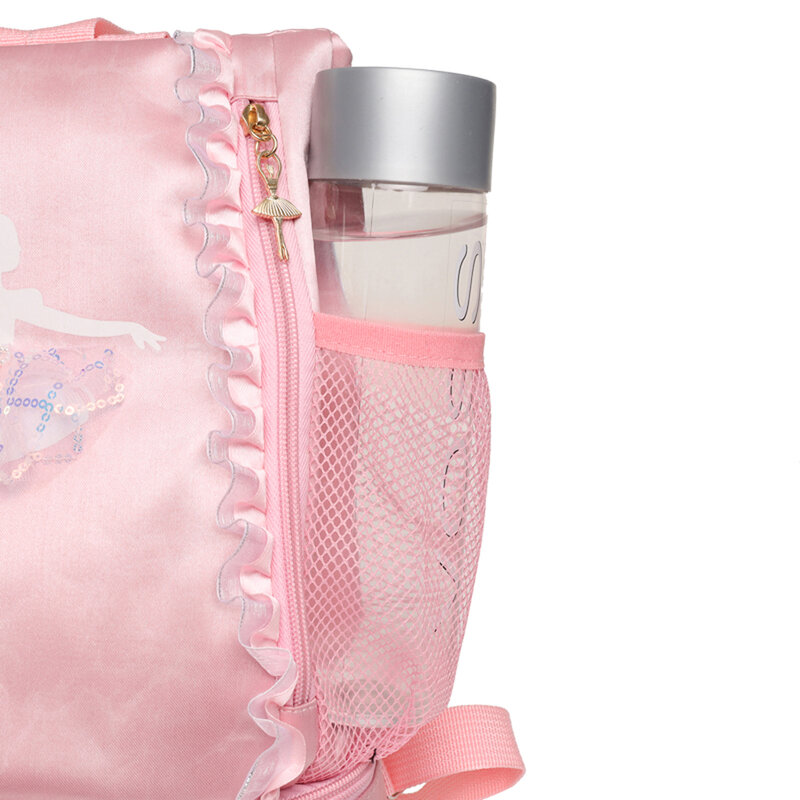 Детский рюкзак для балерины для девочек, сумка для балерины с кружевными краями и буквенным принтом, спортивная сумка, школьный рюкзак для балерины